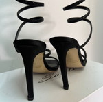 Sante sandals with rhinestones, black, size 37