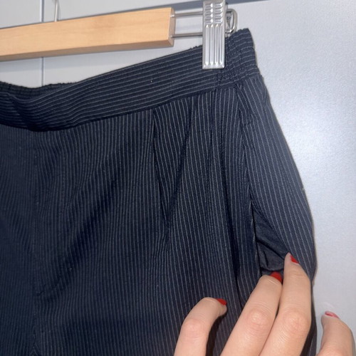 Women's fabric pants spring, navy blue striped, like new