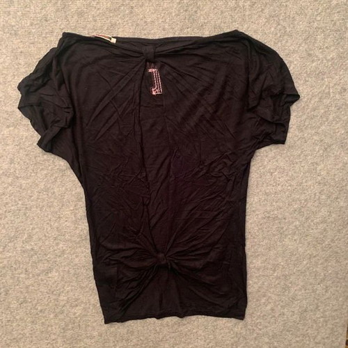 Backless top used, black and pink, size S