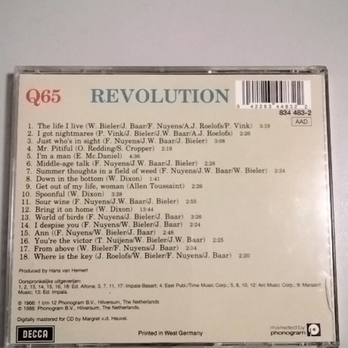 Q 65 Revolution CD like new, rock