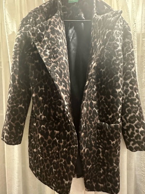 Benetton Animal Print Coat size EU 36 like new