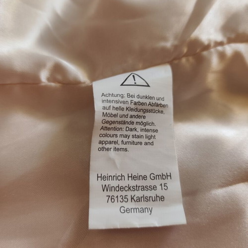 Heine leather jacket like new, peach color, size L