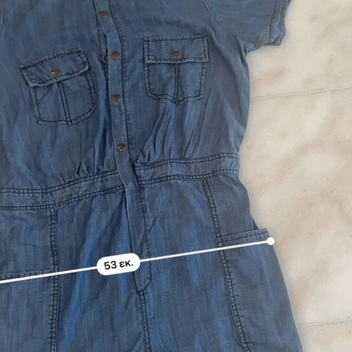 Pink Woman Doukissa Nomikou Denim Romper Playsuit XL like new, blue