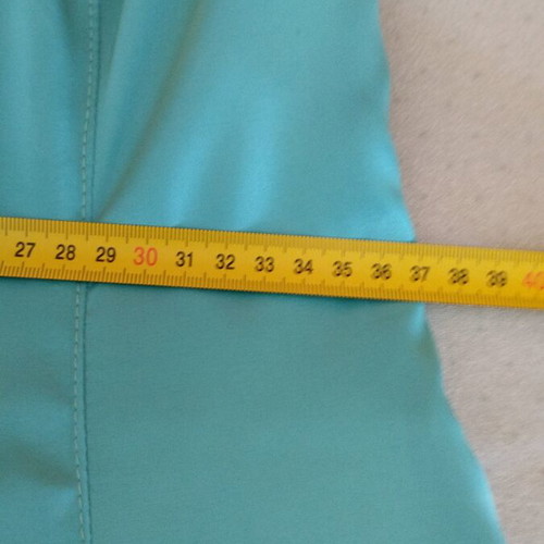Evening dress size S blue with square neckline and side zipper new