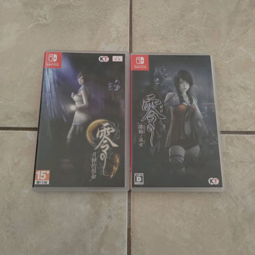 Nintendo Switch Games Fatal Frame Maiden of Black Water and Mask of The Lunar Eclipse like new