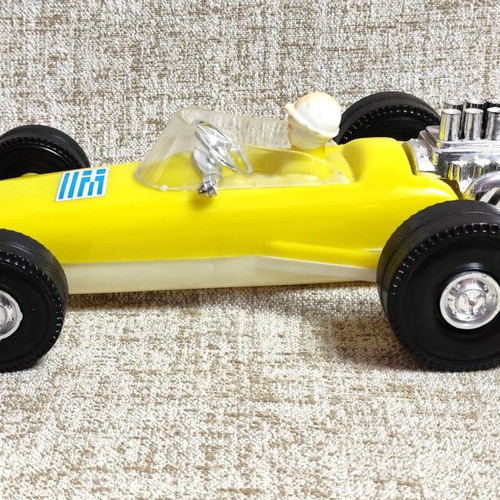 Formula 1 toy car new plastic vintage 70s yellow without box