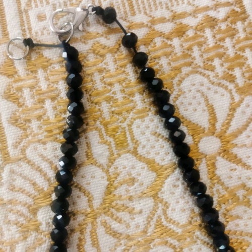 Handmade necklace new with gray and blue beads