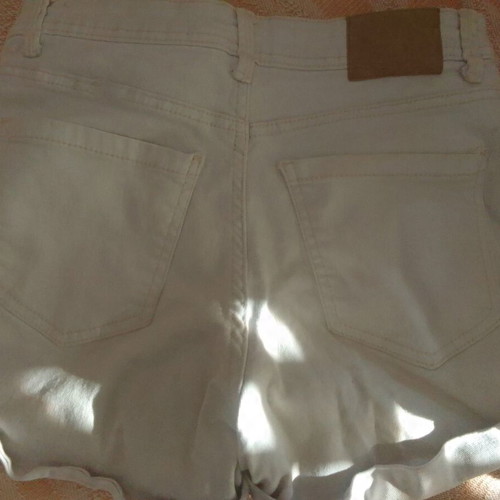 Bershka white denim women's shorts like new, size 36