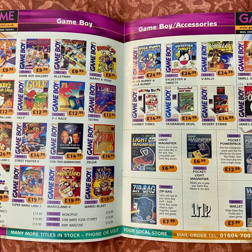 Video Games Catalogue 1998 like new