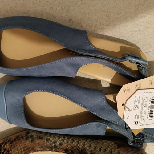 Sfera ballerinas new, pack of 3 pairs size 38, beige and blue