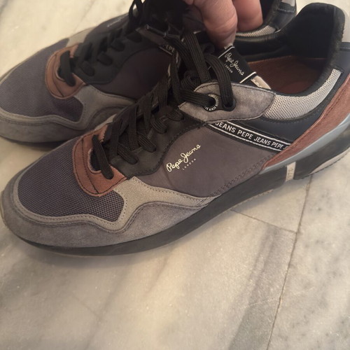 Pepe Jeans sneakers size 45 like new, black and grey