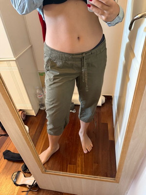 Χακί παντελόνι safari Zara σαν καινούργιο, μέγεθος large, βαμβακερό