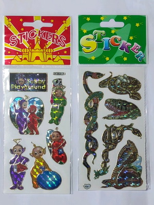 Stickers new, pack with Teletubbies and snakes