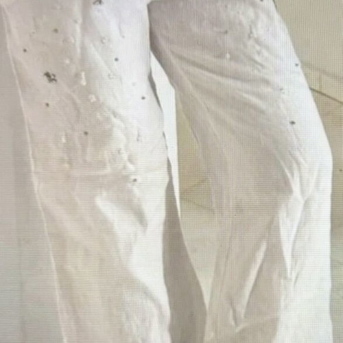 Zini Collection Linen Trousers with Crystals brand new, white, XL