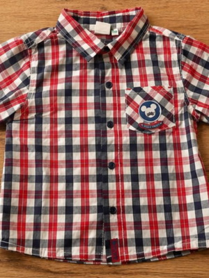 Disney Baby Checked Shirt 23 Months Mickey Mouse 100% Cotton like new