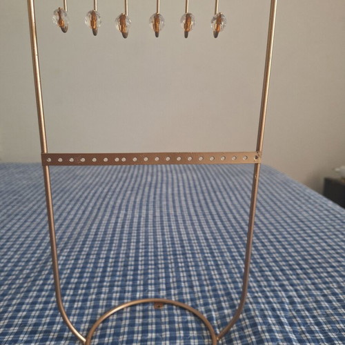 Metal jewelry stand gold like new