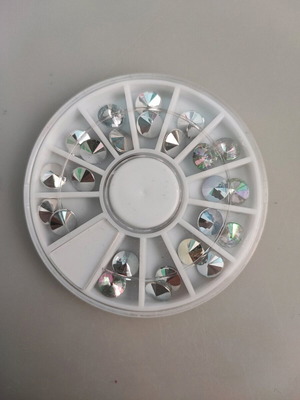 Nail rhinestones new, silver decorations