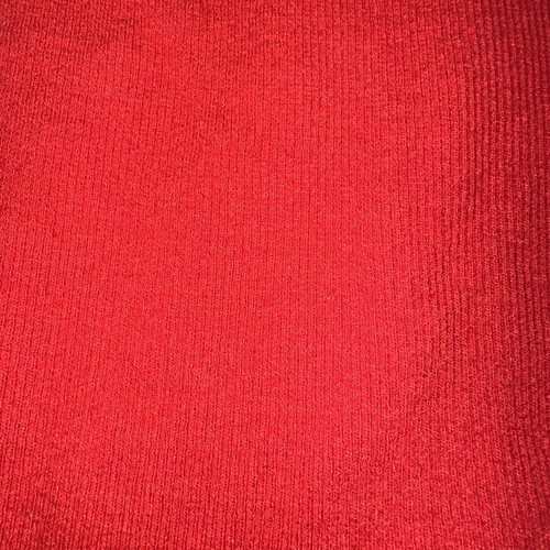 Shein red ribbed long-sleeve polo shirt size S used
