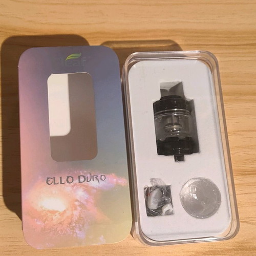 Eleaf Ello Duro atomizer used with accessories missing mouthpiece