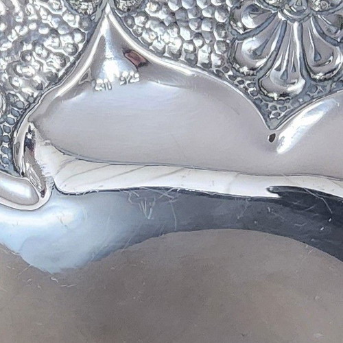 Silver Bowl Repoussé 925 Used Vintage Decorative
