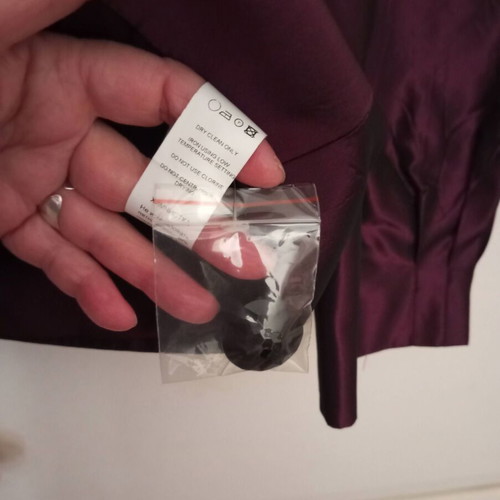 Satin bolero jacket new, dark purple