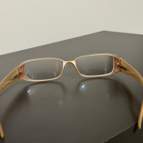 Salvatore Ferragamo glasses frame like new, beige and gold