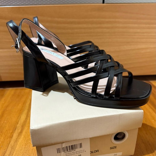 Luigi black platform sandals new, size 36