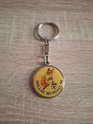 Greece National Team Mundial 1994 Keychain Like New with Fox Pinelopi