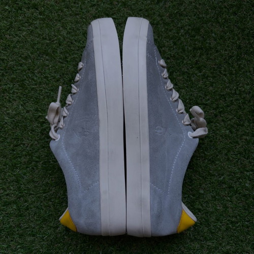 Ralph Lauren men's sneakers like new, grey suede with yellow accent