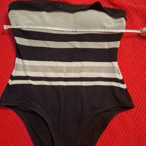Swimsuit Sophia Deloudi and Caftan Calzedonia used, black and white, size M
