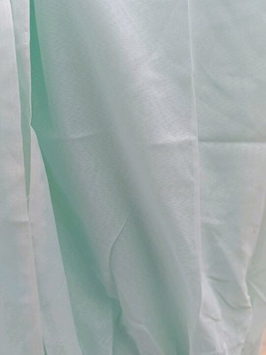 Curtain light blue-green ready sewn with gathers 3.00x2.18