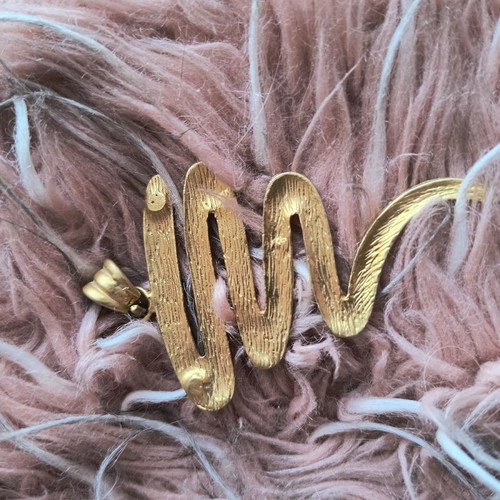 Gold-plated vintage pendant used without chain