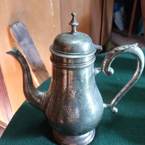Silver-plated tea set like new, decorative six-piece