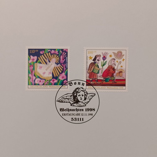 German stamps 1998 first day cover Bonn, 2 unsealed sheets