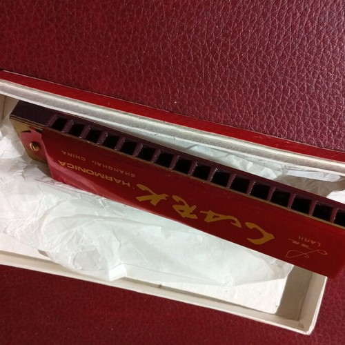 Harmonica in its box, unused