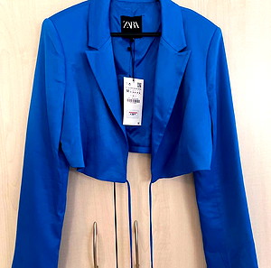 Zara μπλε ρουά blazer νούμερο medium.