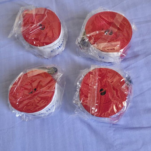 Car seat belts set, red, 4.7cm x 3.6m
