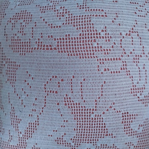 Vintage Handmade Crochet Pillows Set of 2 30x30cm Like New