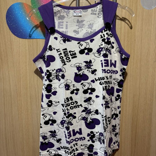 Fawn cotton sleepwear set like new, white and purple, size M