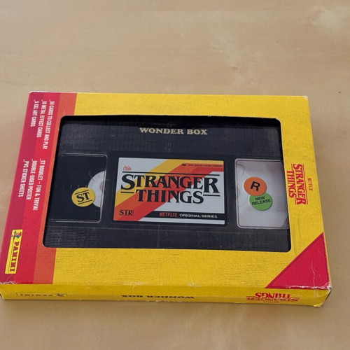 Stranger Things Wonder Box sealed Panini collectible in VHS tin