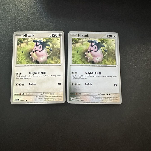 Miltank 106/132 Mega Evolution Pokemon card, normal and reverse