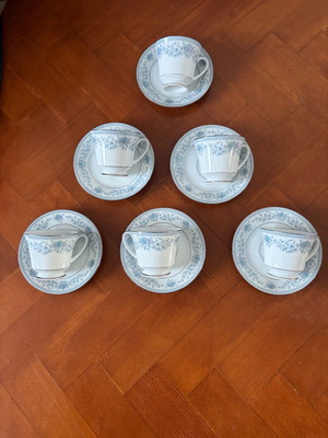 Σετ τσαγιού Noritake Blue Hill 12 τμχ σαν καινούργιο
