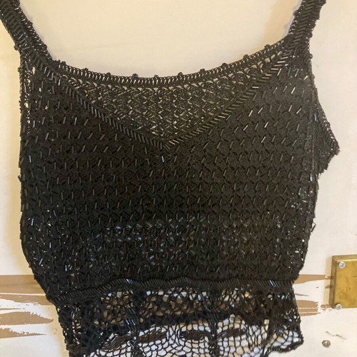 Benetton women's knitted top like new, black, size M