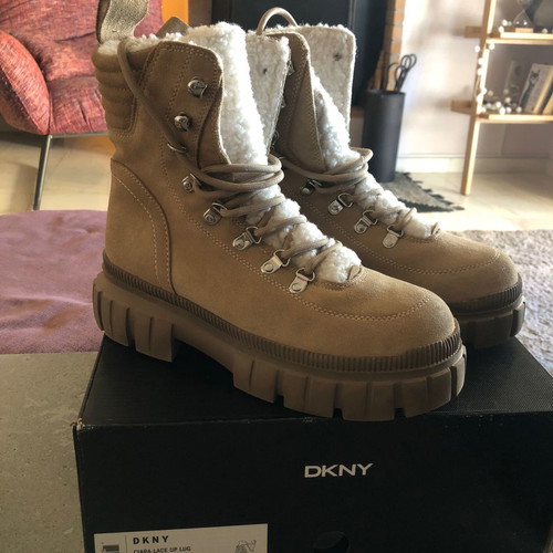 DKNY beige suede ankle boots used size 39