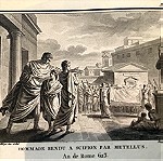  1770 Metellus Caecilius Macedonicus με τους δύο  γιούς του Ο νικητής του 4ου μακεδονικού πολέμου απέναντι στον Ανδρίσκο η Φίλιππο ΣΤ που βασίλεψε στην Μακεδονία το 1949-48 χαλκογραφια