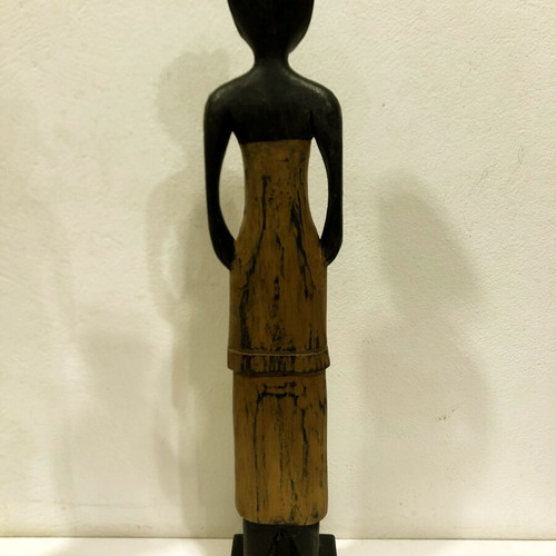 Wooden sculptures woman and man from Banjarjuga like new, hand carved