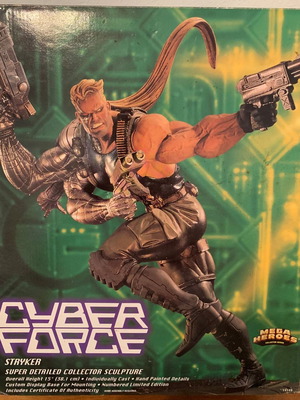 Cyberforce Stryker 38 см. Статуя на статуята 1991/5000 Ограничено издание номерирана!