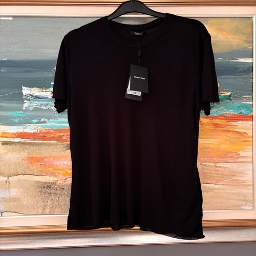 Massimo Dutti Women's Black T-shirt Medium New