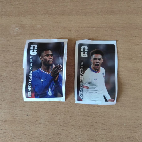 Panini Coca-Cola FIFA World Cup 2026 stickers Camavinga & Robinson