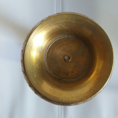 Vintage brass handmade vase, like new, possibly Indian